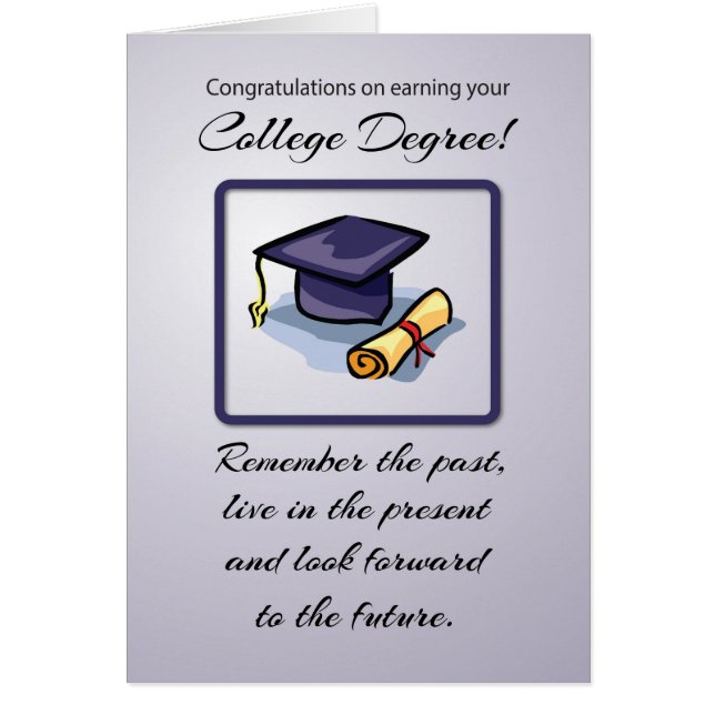 Cartão Formandos, lembre-se do passado (Frente)