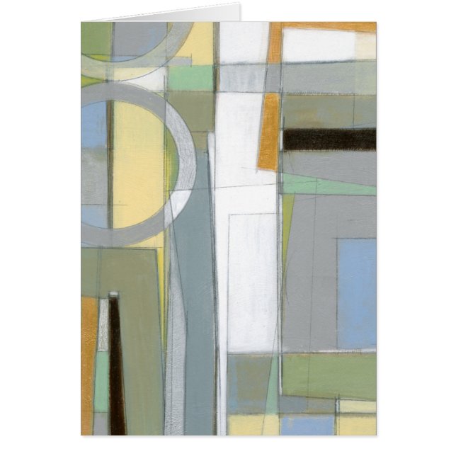 Cartão Formas Abstrato geométricas coloridas (Frente)