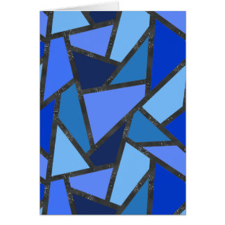 Cartão Formas de vidro corado a azul