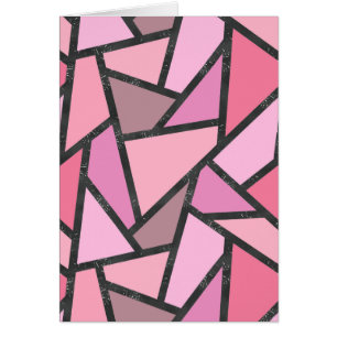 Cartão Formas de vidro coral manchado