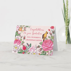 Cartão Formatação da neta das flores rosa
