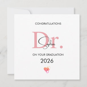 Cartão Formatura de Doutor Personalizado Nome Turma 2026