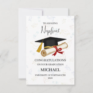 Cartão Formatura de Sobrinho Personalizada