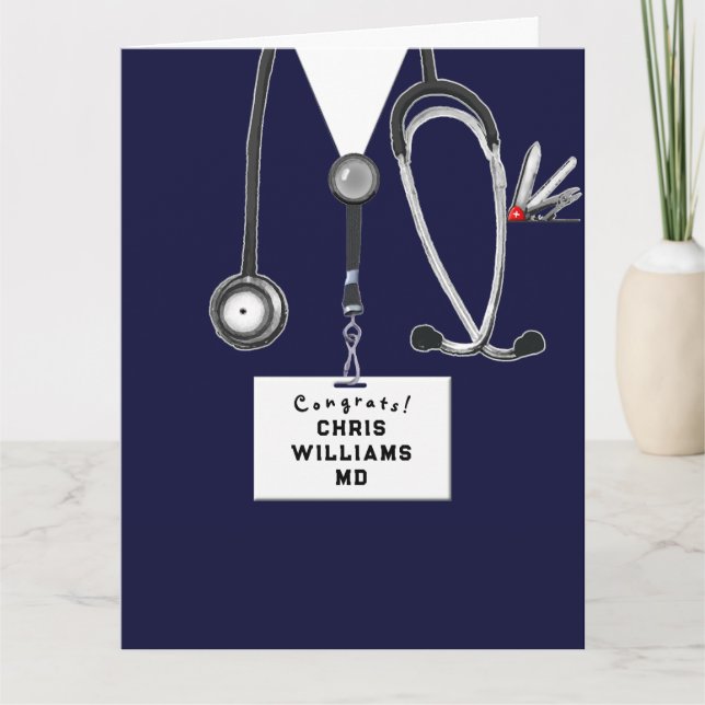 Cartão Formatura na Faculdade de Medicina (Frente)