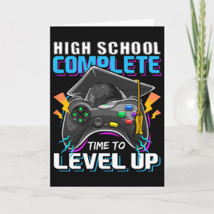 Cartão Formatura no Ensino Médio Vídeo Game Formatura de