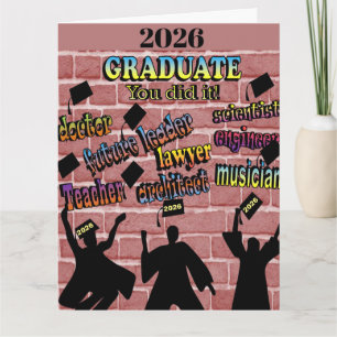 Cartão Formatura Personalizada 2026 Você Conseguiu Gradua