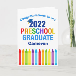 Cartão Formatura Personalizada de Pré-Escola Fofa