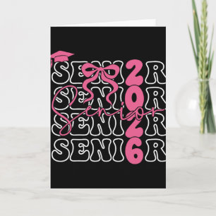 Cartão Formatura Senior 2026 Turma De 2026 Laço Rosa Coqu