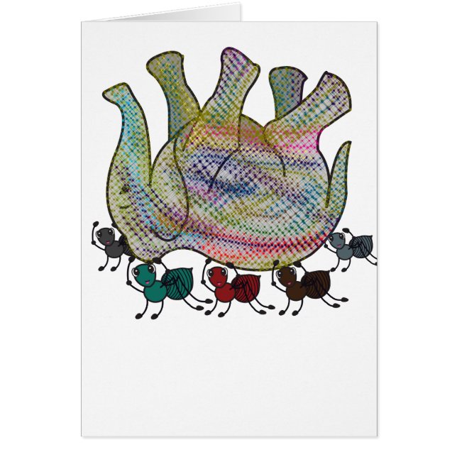 Cartão Formiga contra o elefante (Frente)