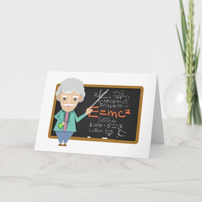 Cartão Fórmula EMC2 do Professor de Ciência (Frente)