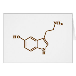 Cartão Fórmula química molecular da serotonina
