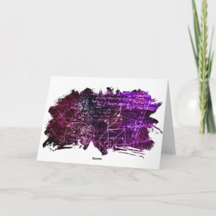 Cartão Fórmulas no espaço matemático