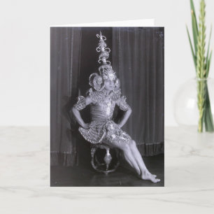 Cartão Fornalha de cabeleireiro 1920 em fantasia