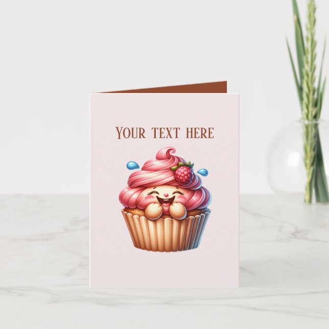 Cartão Fornecedores de cupcakes de padaria fofa personali (Frente)