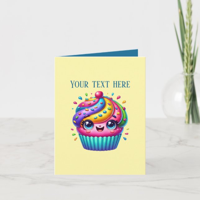 Cartão Fornecedores de padaria de cupcakes personalizávei (Frente)