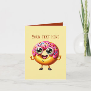 Cartão Fornecedores de padaria de doughnut fofos personal