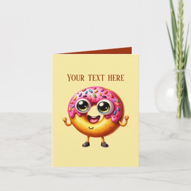 Cartão Fornecedores de padaria de doughnut fofos personal (Frente)
