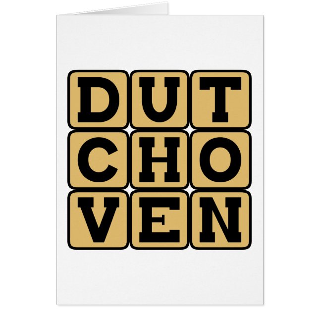 Cartão Forno Holandês, Ferramenta de Cozinhar (Frente)