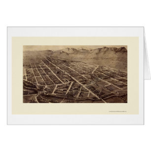 Cartão Fort Collins, mapa panorâmico do CO - 1899