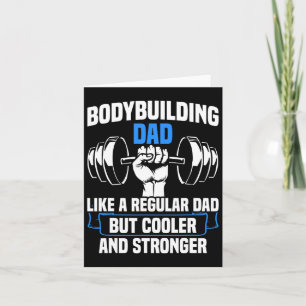 Cartão Fortalecimento do ginásio Funny Bodybuilding Pai