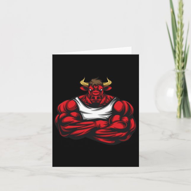 Cartão Forte Como Bull Bodybuilding (Frente)