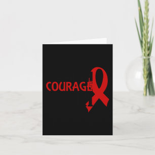 Cartão Forte Coragem Fé Doença Cardíaca do Cancer Sanguín