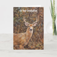 Cartão Forte De Graduação De Deer Buck Qualquer Um