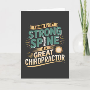 Cartão Forte Design de citação do Excelente Chiropractor 