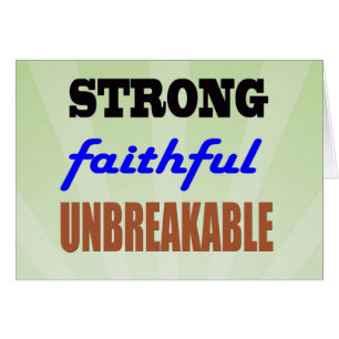 Cartão Forte fé inseparável