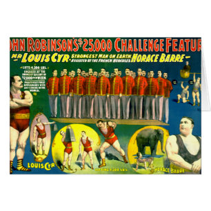 Cartão Forte Poster de 1898 no Circus Show