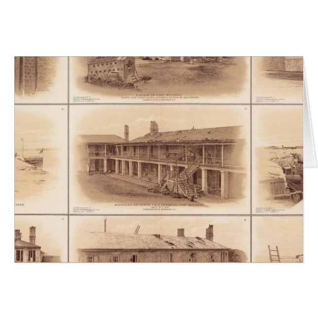 Cartão Forts Sumter & Moultrie (Frente Horizontal)
