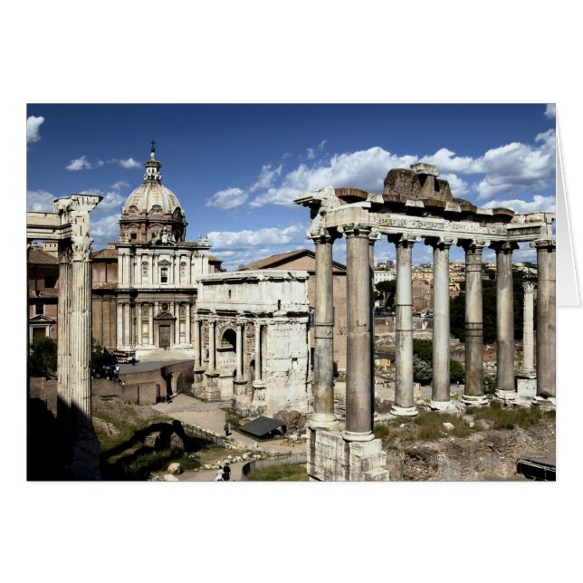 Cartão Fórum Romano, Roma, Itália (Frente Horizontal)
