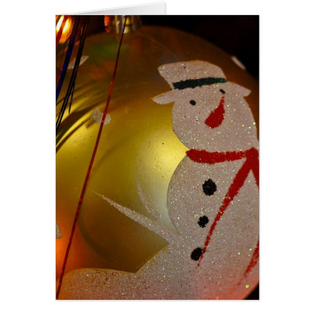 Cartão Fosco Snowman Ornament (Frente)