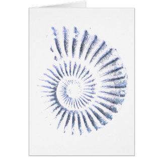 Cartão fóssil de ammonite