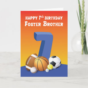 Cartão Foster Brother 6 Birthday Sports Balls