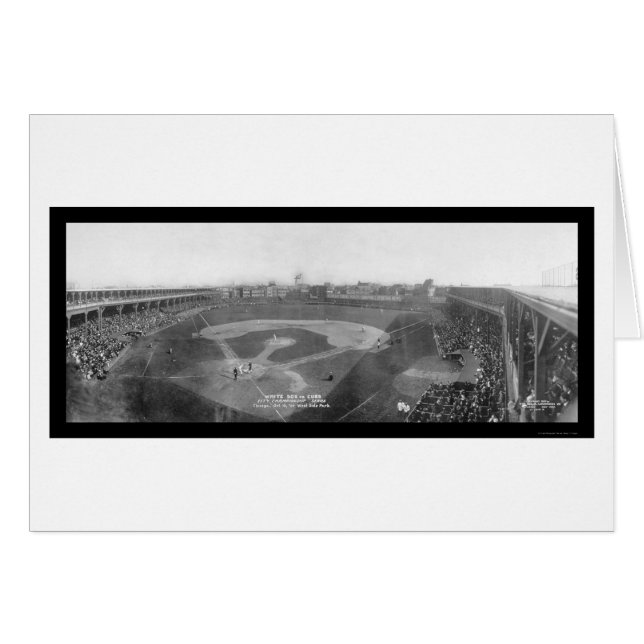 Cartão Foto 1909 de Chicago White Sox Cubs (Frente Horizontal)