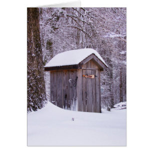 Cartão Foto bonita da cena da neve