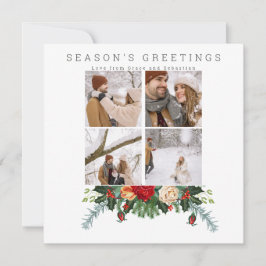 Cartão Foto Botânica de inverno de Férias Personalizada