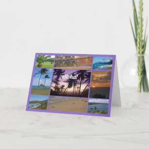 Cartão Foto Colagem de Oahu, Havaí