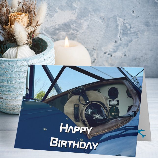 Cartão Foto da cabine de avião, Piloto de aviação Legal B (Criador carregado)