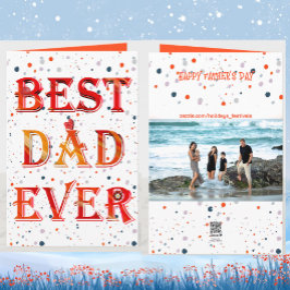 Cartão Foto da Família de Calliografia do Melhor Pai Nunc