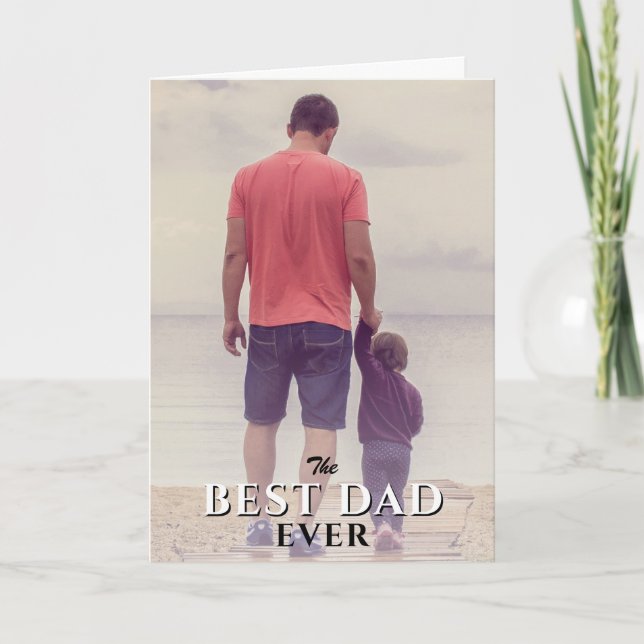 Cartão Foto da Família do Cheio do Dia do Pai do Melhor P (Frente)