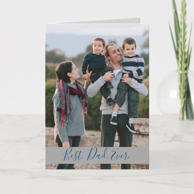 Cartão Foto da família do melhor Pai (Frente)