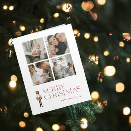 Cartão Foto da Família Moderno Nutcracker Feliz Natal 4