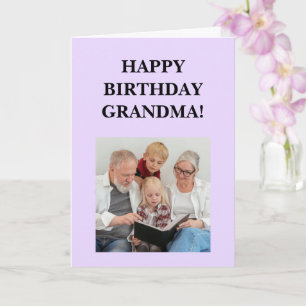 Cartão Foto da Vovó Aniversário Personalizado