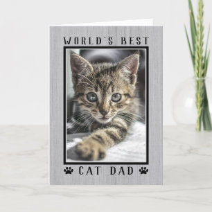 Cartão Foto de aniversário do Melhor Pai de Gato do Mundo