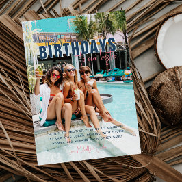 Cartão Foto de Aniversário Moderno