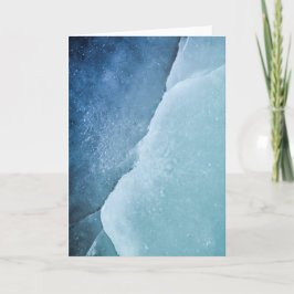Cartão Foto de Arte de Gelo Turquoise Abstrato
