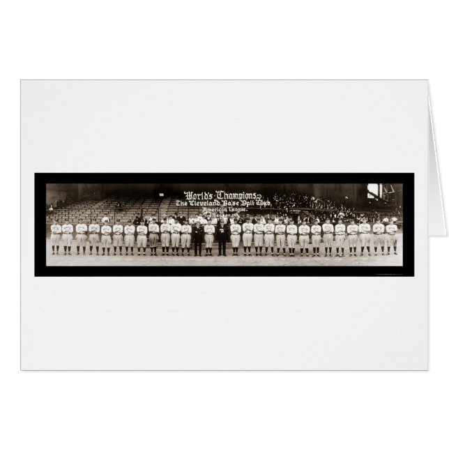 Cartão Foto de Baseball Indianos 1921 (Frente Horizontal)