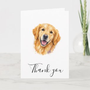 Cartão Foto de cachorro golden retriever fofo Nota de gra